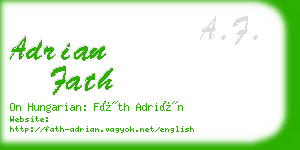 adrian fath business card